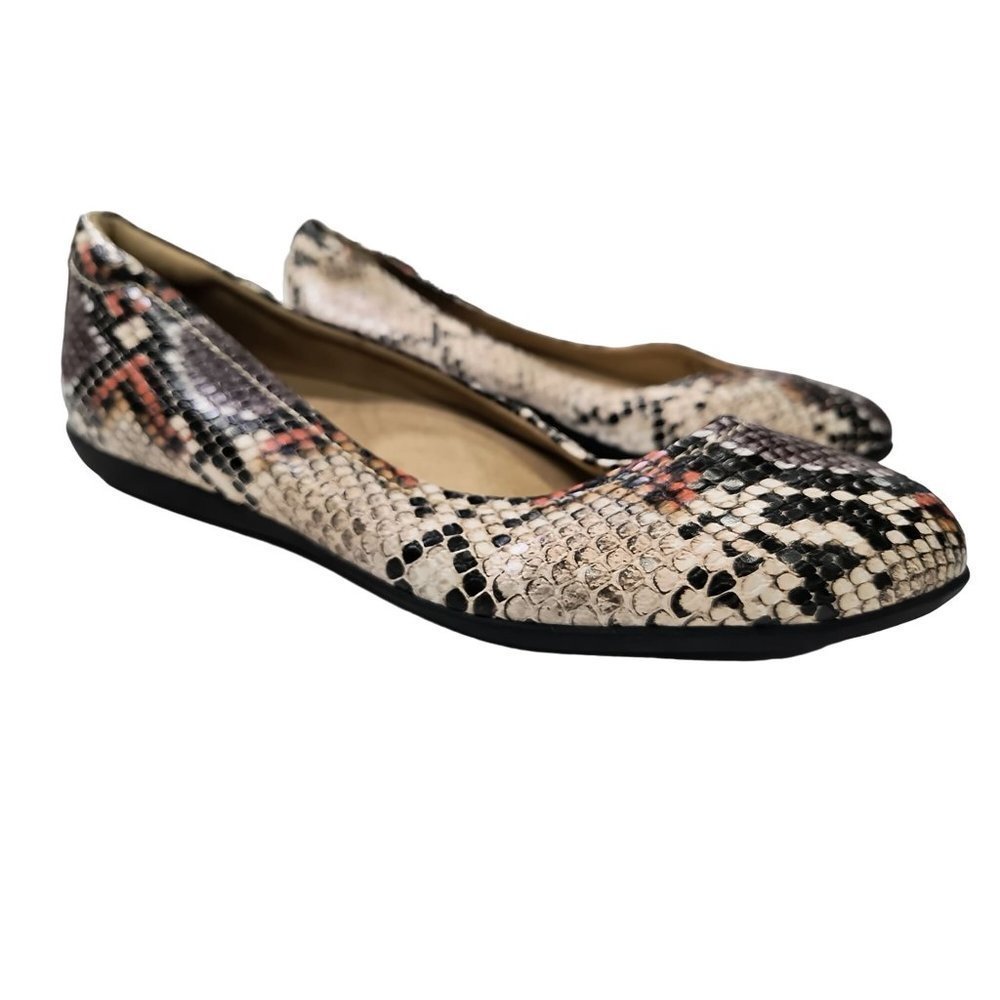 Naturalizer Vivienne Ballet Flat Woman's Sze 7 Snake Print Synthetic